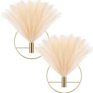 2 Set Boho Pampas Wall Decor Include 6 Artificial Pampas Plants And 2 Gold🙈